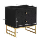 Table de chevet Frankie Arched Diamond Gold Metal - iNSPIRE Q