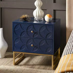 Table de chevet Frankie Arched Diamond Gold Metal - iNSPIRE Q