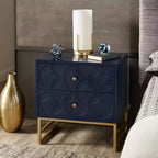 Table de chevet Frankie Arched Diamond Gold Metal - iNSPIRE Q