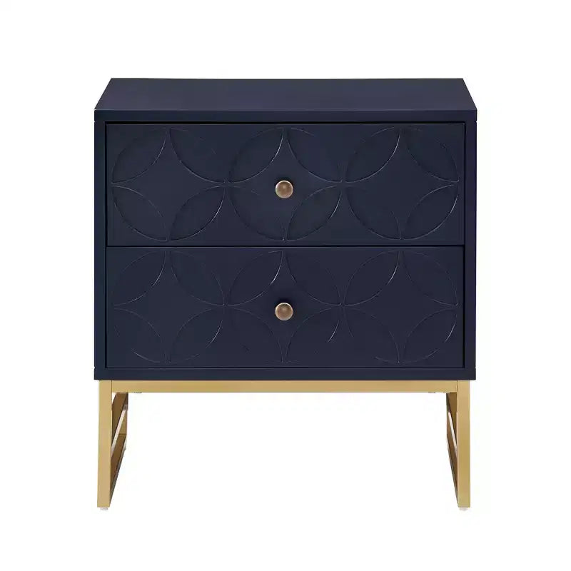 Table de chevet Frankie Arched Diamond Gold Metal - iNSPIRE Q