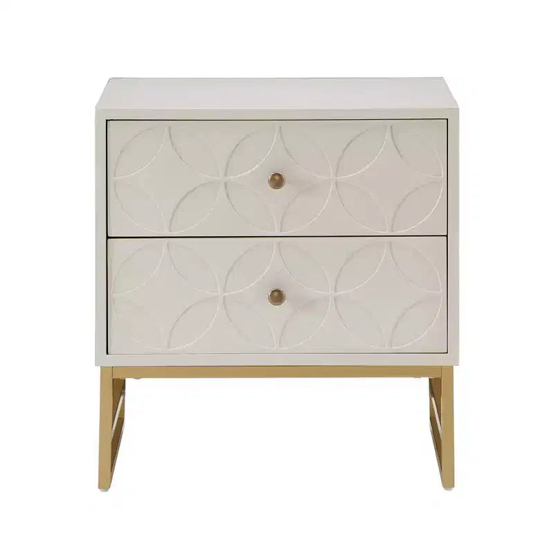 Table de chevet Frankie Arched Diamond Gold Metal - iNSPIRE Q