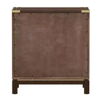 Table de chevet à 3 tiroirs Borden avec accents dorés - iNSPIRE Q