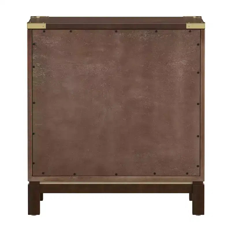 Table de chevet à 3 tiroirs Borden avec accents dorés - iNSPIRE Q