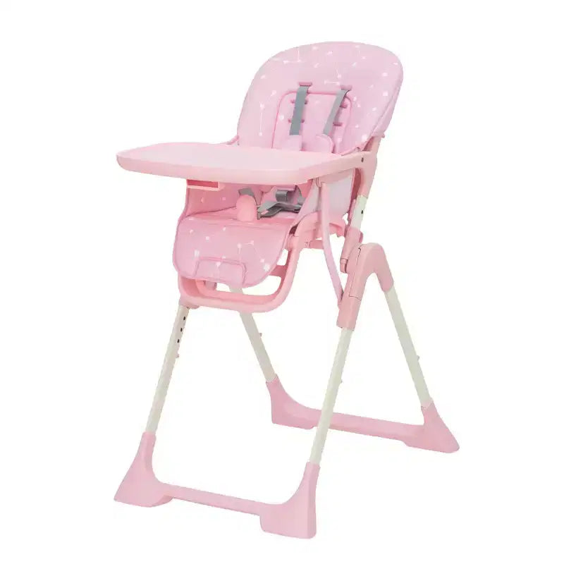 Chaise haute bébé, chaises d'alimentation pliables pour bébés et tout-petits, hauteur/dossier/repose-pieds réglables, plateau amovible