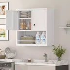 Meuble de cuisine métallique réglable à 2 portes avec étagères ajustables
