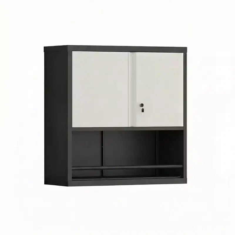 Metal Adjustable 2 Doors Metal Kitchen Pantry Cabinet With Adjustable Shelves