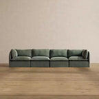 Canapé modulaire lavable 4 places Anabei | Assise Deluxe+ et coussin Cloud