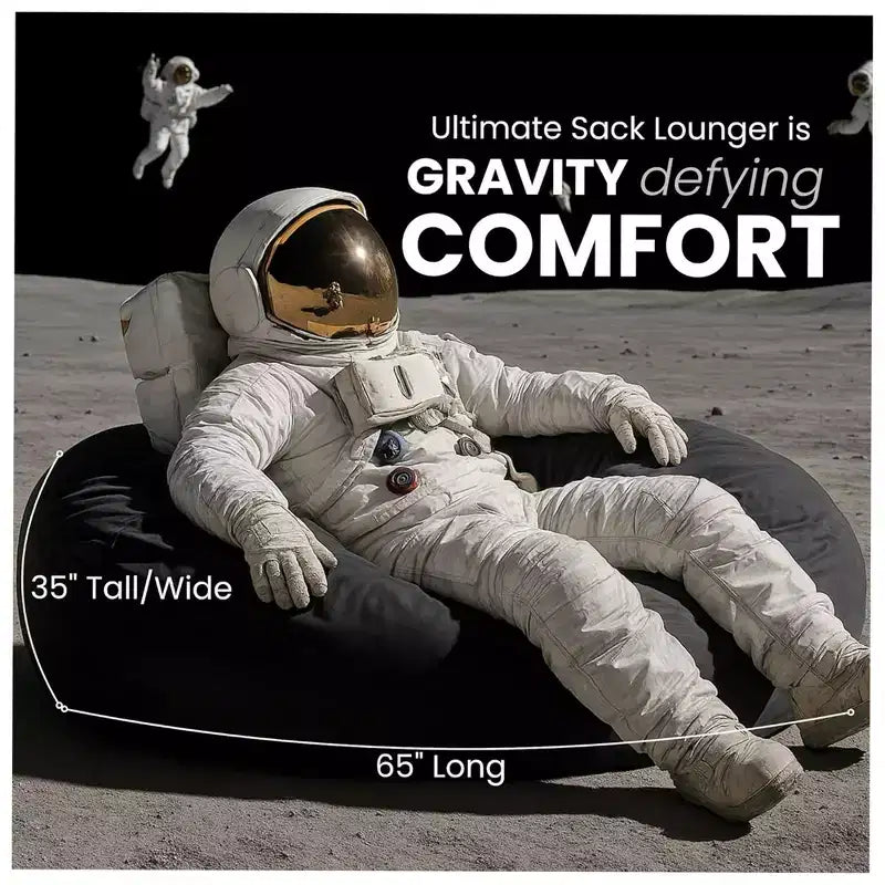 Fauteuil poire Ultimate Sack Lounger, canapé double confortable et surdimensionné pour l'intérieur, Cloud Fur