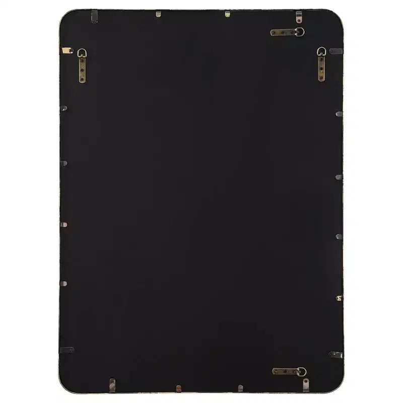 Miroir mural décoratif rectangulaire Uttermost, moderne, biseauté, cadre en fer doré vieilli, 30 po de large, pour salle de bain, chambre à coucher, salon