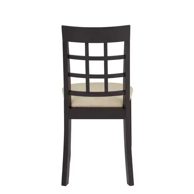 Chaises de salle à manger Kensington en bois noir et microfibre beige (lot de 2) - Noir/Beige - iNSPIREQ
