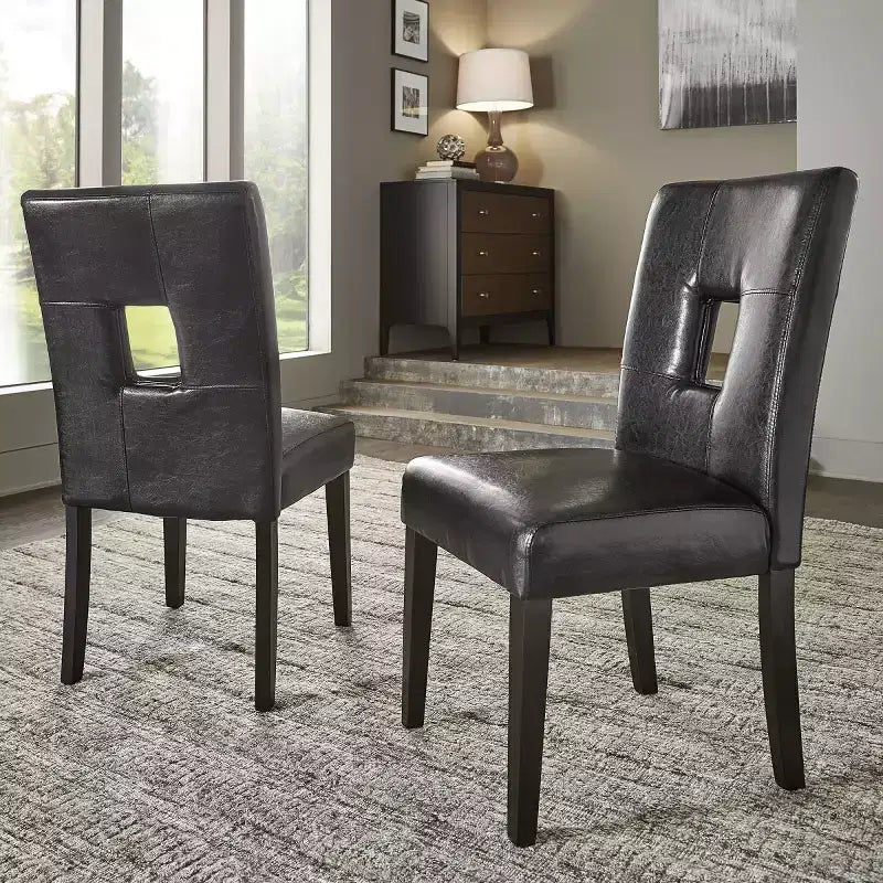 Chaises de salle à manger Phelan Keyhole Back (lot de 2) - iNSPIREQ