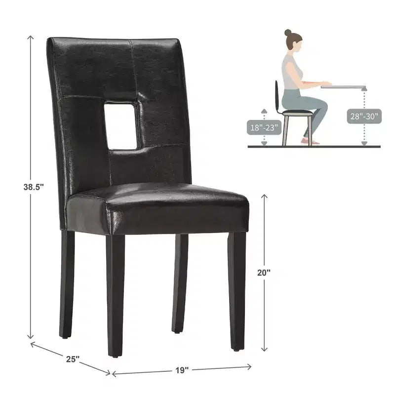 Chaises de salle à manger Phelan Keyhole Back (lot de 2) - iNSPIREQ