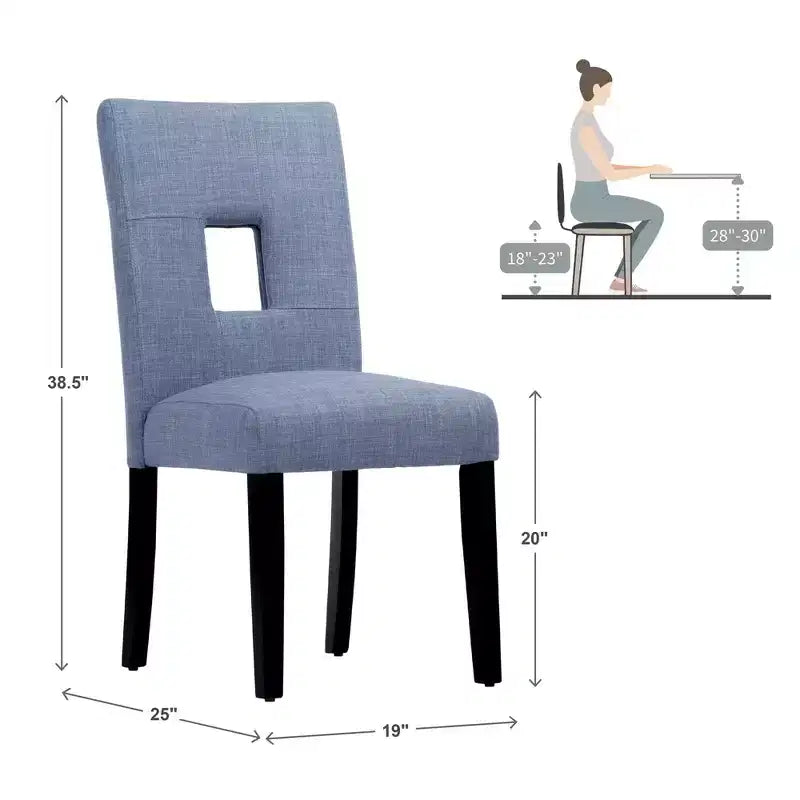 Chaises de salle à manger Phelan Keyhole Back (lot de 2) - iNSPIREQ