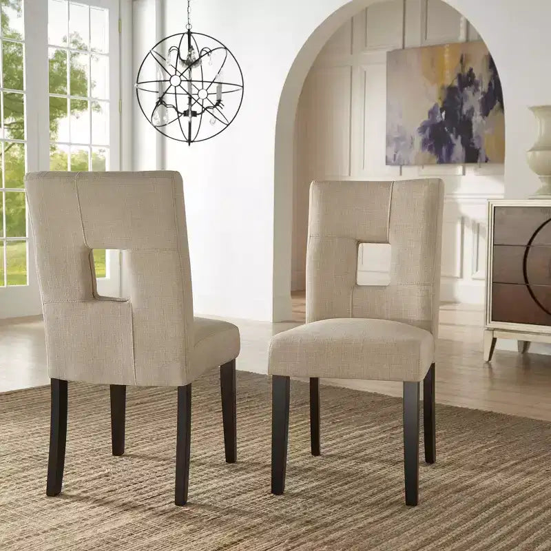 Chaises de salle à manger Phelan Keyhole Back (lot de 2) - iNSPIREQ