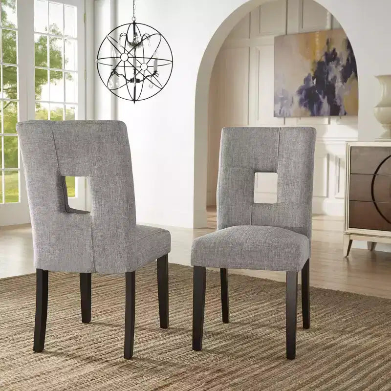 Chaises de salle à manger Phelan Keyhole Back (lot de 2) - iNSPIREQ