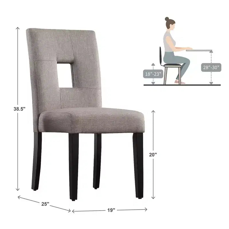 Chaises de salle à manger Phelan Keyhole Back (lot de 2) - iNSPIREQ