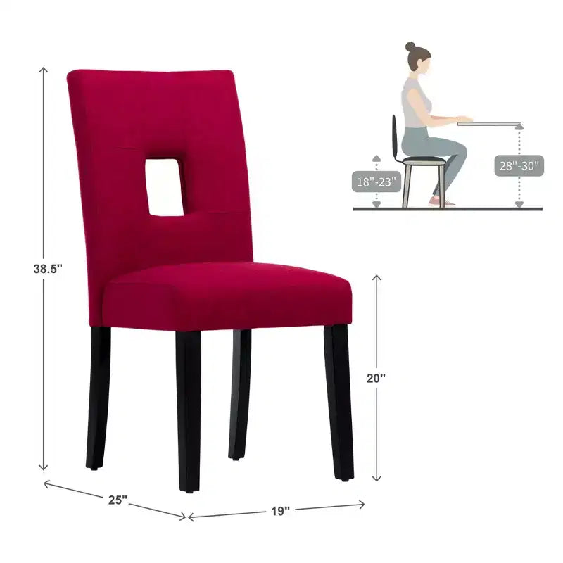 Chaises de salle à manger Phelan Keyhole Back (lot de 2) - iNSPIREQ