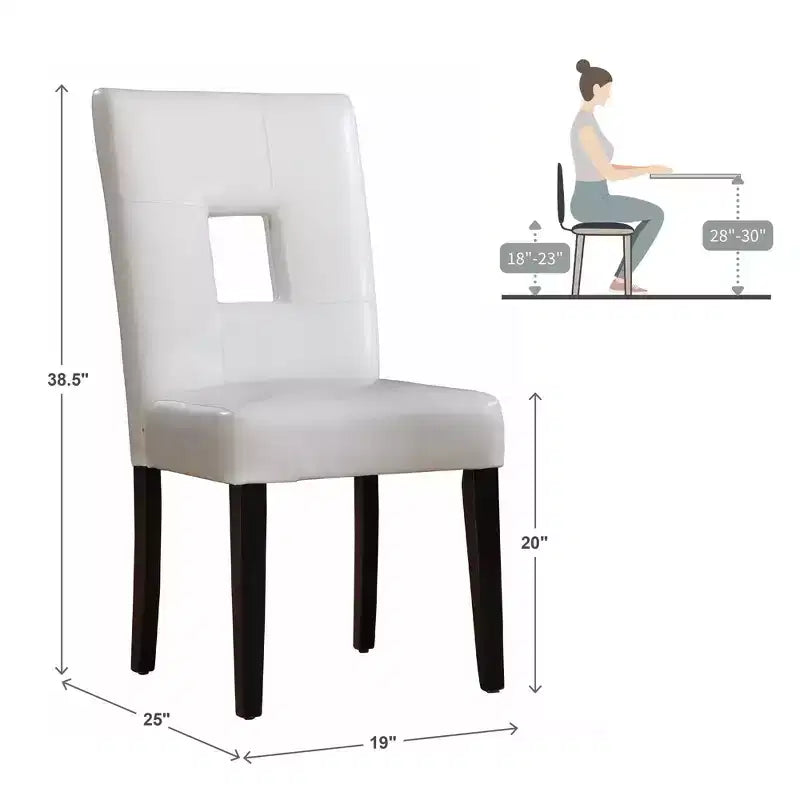Chaises de salle à manger Phelan Keyhole Back (lot de 2) - iNSPIREQ