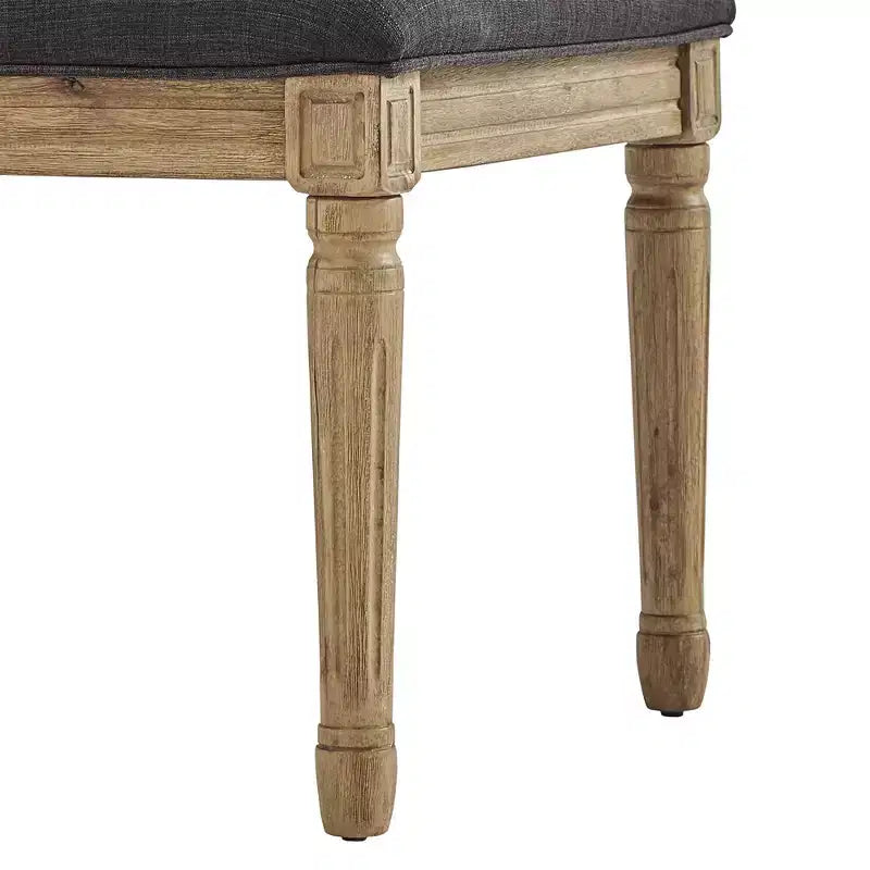 Chaises de salle à manger rectangulaires Aramis en lin et bois (lot de 2) - iNSPIREQ