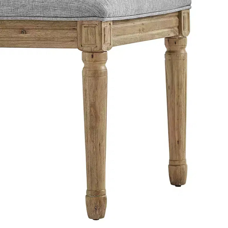 Chaises de salle à manger rectangulaires Aramis en lin et bois (lot de 2) - iNSPIREQ