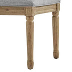 Chaises de salle à manger rectangulaires Aramis en lin et bois (lot de 2) - iNSPIREQ
