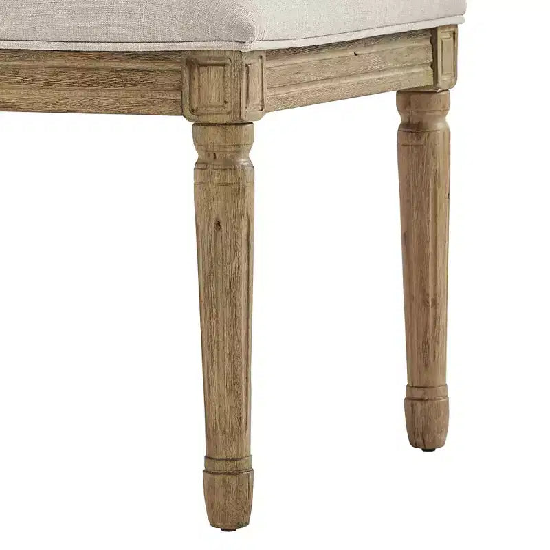 Chaises de salle à manger rectangulaires Aramis en lin et bois (lot de 2) - iNSPIREQ