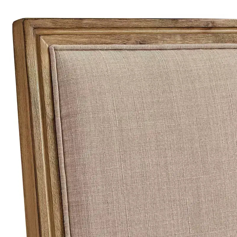 Chaises de salle à manger rectangulaires Aramis en lin et bois (lot de 2) - iNSPIREQ