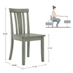 Chaises de salle à manger Lexington Slat Back en bois (lot de 2) - iNSPIREQ