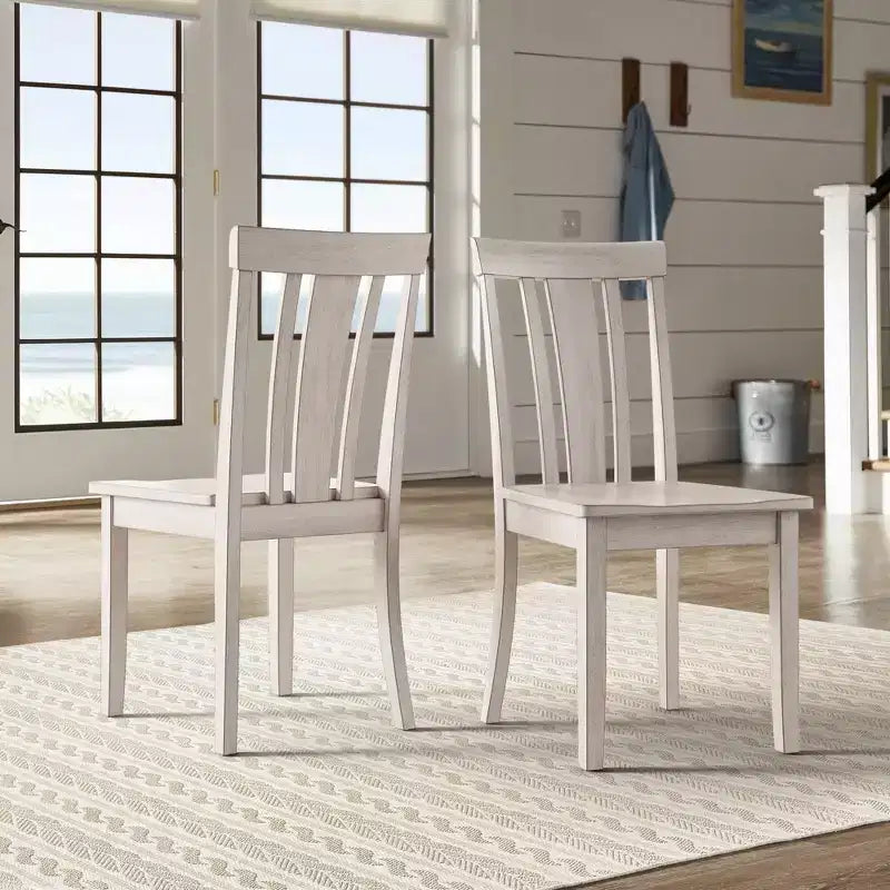 Chaises de salle à manger Lexington Slat Back en bois (lot de 2) - iNSPIREQ
