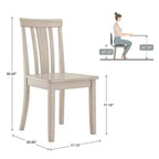 Chaises de salle à manger Lexington Slat Back en bois (lot de 2) - iNSPIREQ