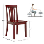 Chaises de salle à manger Lexington Slat Back en bois (lot de 2) - iNSPIREQ