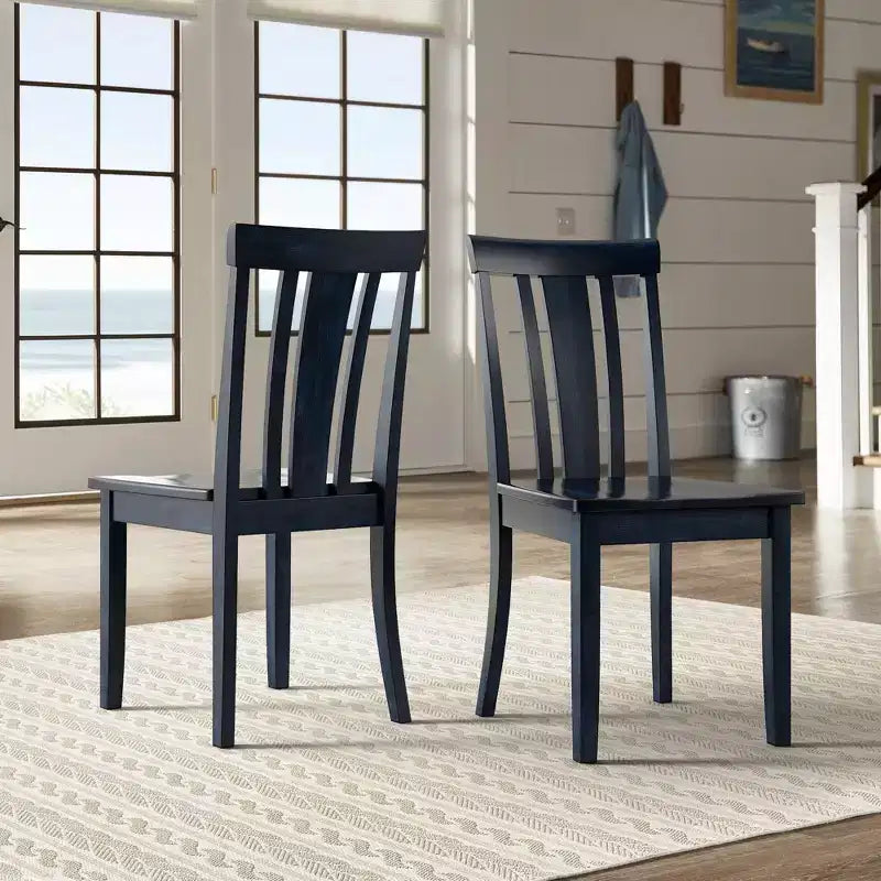 Chaises de salle à manger Lexington Slat Back en bois (lot de 2) - iNSPIREQ