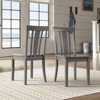 Chaises de salle à manger Lexington Slat Back en bois (lot de 2) - iNSPIREQ