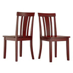 Chaises de salle à manger Lexington Slat Back en bois (lot de 2) - iNSPIREQ