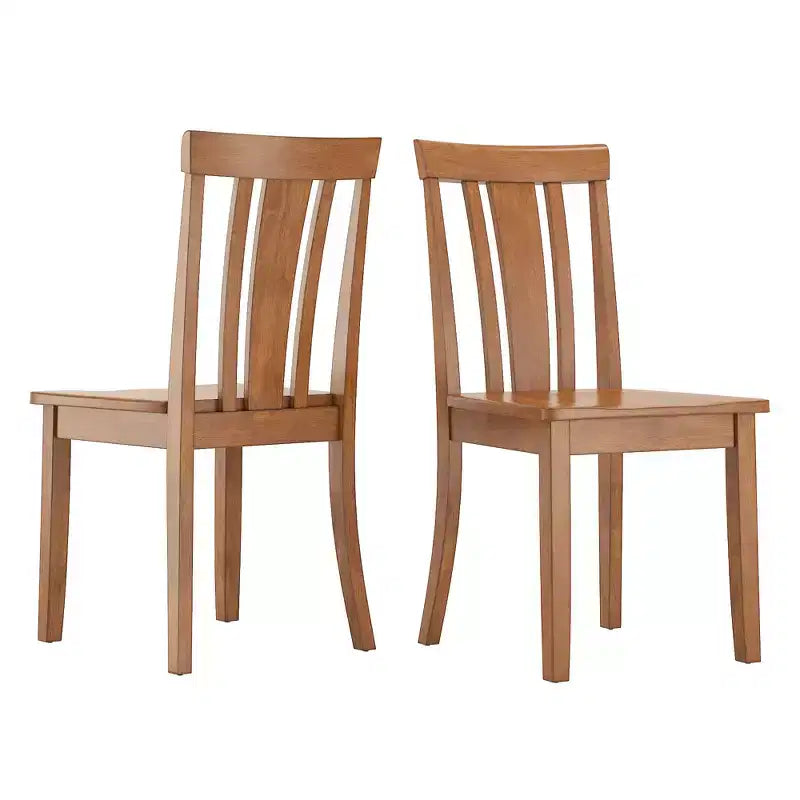 Chaises de salle à manger Lexington Slat Back en bois (lot de 2) - iNSPIREQ