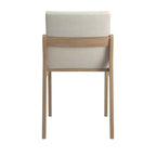 Chaises de salle à manger Kivik en lin beige et bois (lot de 2) - iNSPIREQ