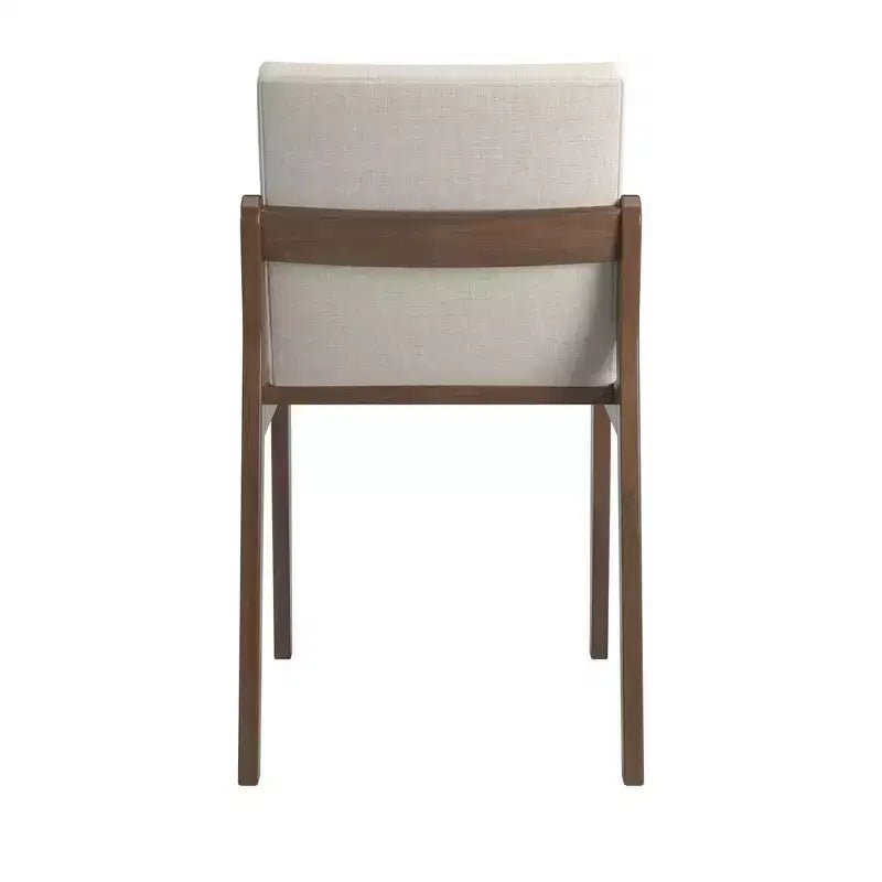 Chaises de salle à manger Kivik en lin beige et bois (lot de 2) - iNSPIREQ