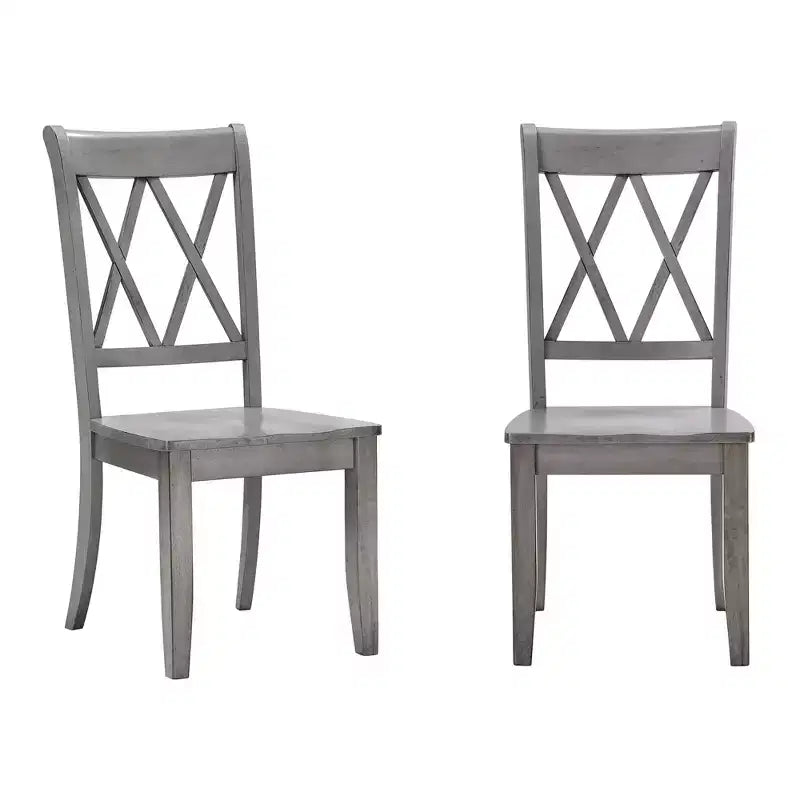 Chaises de salle à manger en bois South Hill Double X Back (lot de 2) - iNSPIREQ