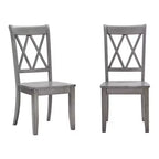 Chaises de salle à manger en bois South Hill Double X Back (lot de 2) - iNSPIREQ