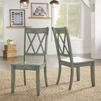 Chaises de salle à manger en bois South Hill Double X Back (lot de 2) - iNSPIREQ