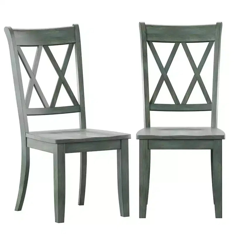 Chaises de salle à manger en bois South Hill Double X Back (lot de 2) - iNSPIREQ