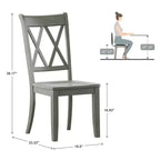 Chaises de salle à manger en bois South Hill Double X Back (lot de 2) - iNSPIREQ