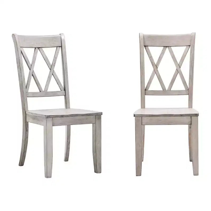 Chaises de salle à manger en bois South Hill Double X Back (lot de 2) - iNSPIREQ