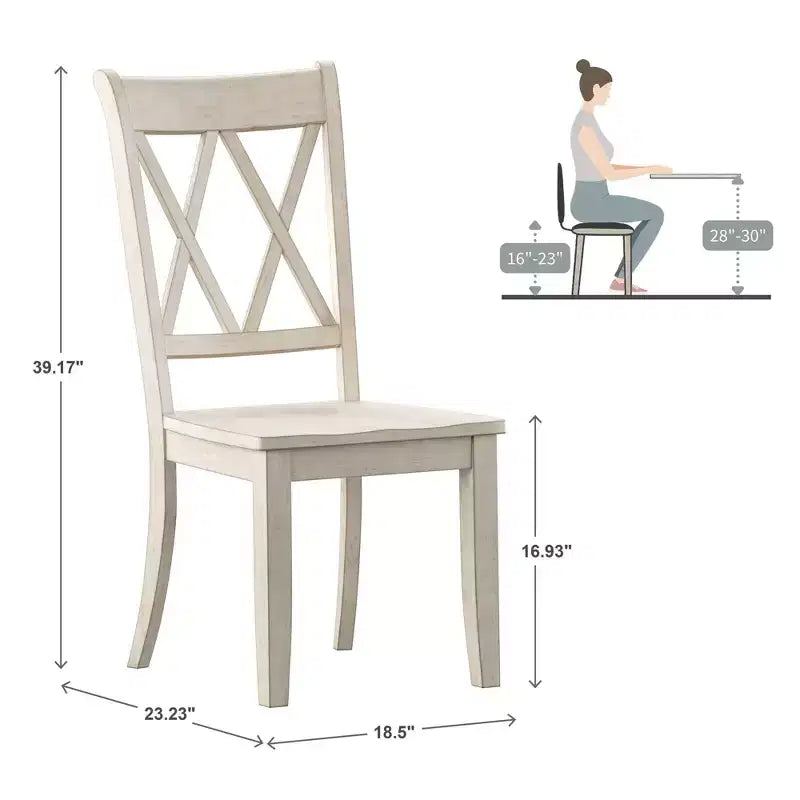 Chaises de salle à manger en bois South Hill Double X Back (lot de 2) - iNSPIREQ