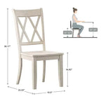 Chaises de salle à manger en bois South Hill Double X Back (lot de 2) - iNSPIREQ