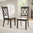 Chaises de salle à manger en bois South Hill Double X Back (lot de 2) - iNSPIREQ