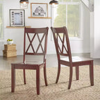 Chaises de salle à manger en bois South Hill Double X Back (lot de 2) - iNSPIREQ