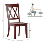 Chaises de salle à manger en bois South Hill Double X Back (lot de 2) - iNSPIREQ