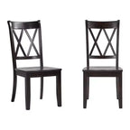 Chaises de salle à manger en bois South Hill Double X Back (lot de 2) - iNSPIREQ
