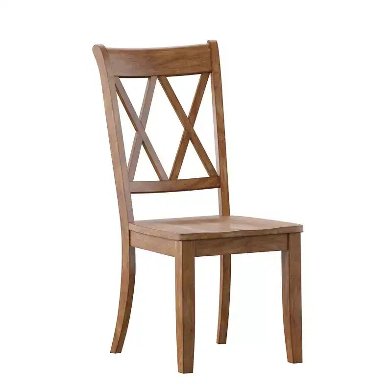 Chaises de salle à manger en bois South Hill Double X Back (lot de 2) - iNSPIREQ